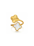 Mother of Pearl Clover Open Ring