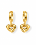 Heart Loop Gold Hoop Earrings