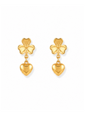 Clover Heart Drop Earrings