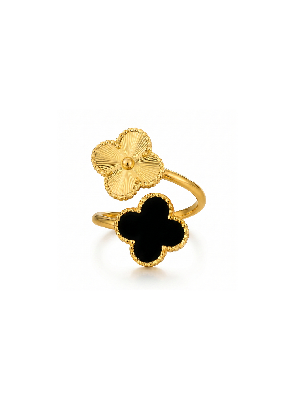 Black Clover Open Statement Ring