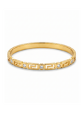 Geometric Crystal Bangle Bracelet