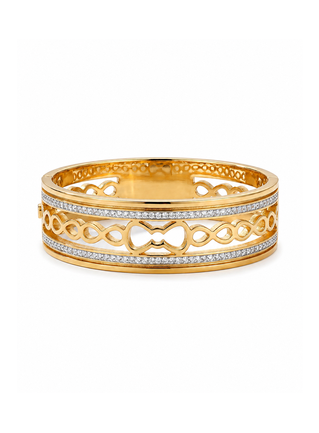 Crystal Infinity Statement Cuff Bracelet
