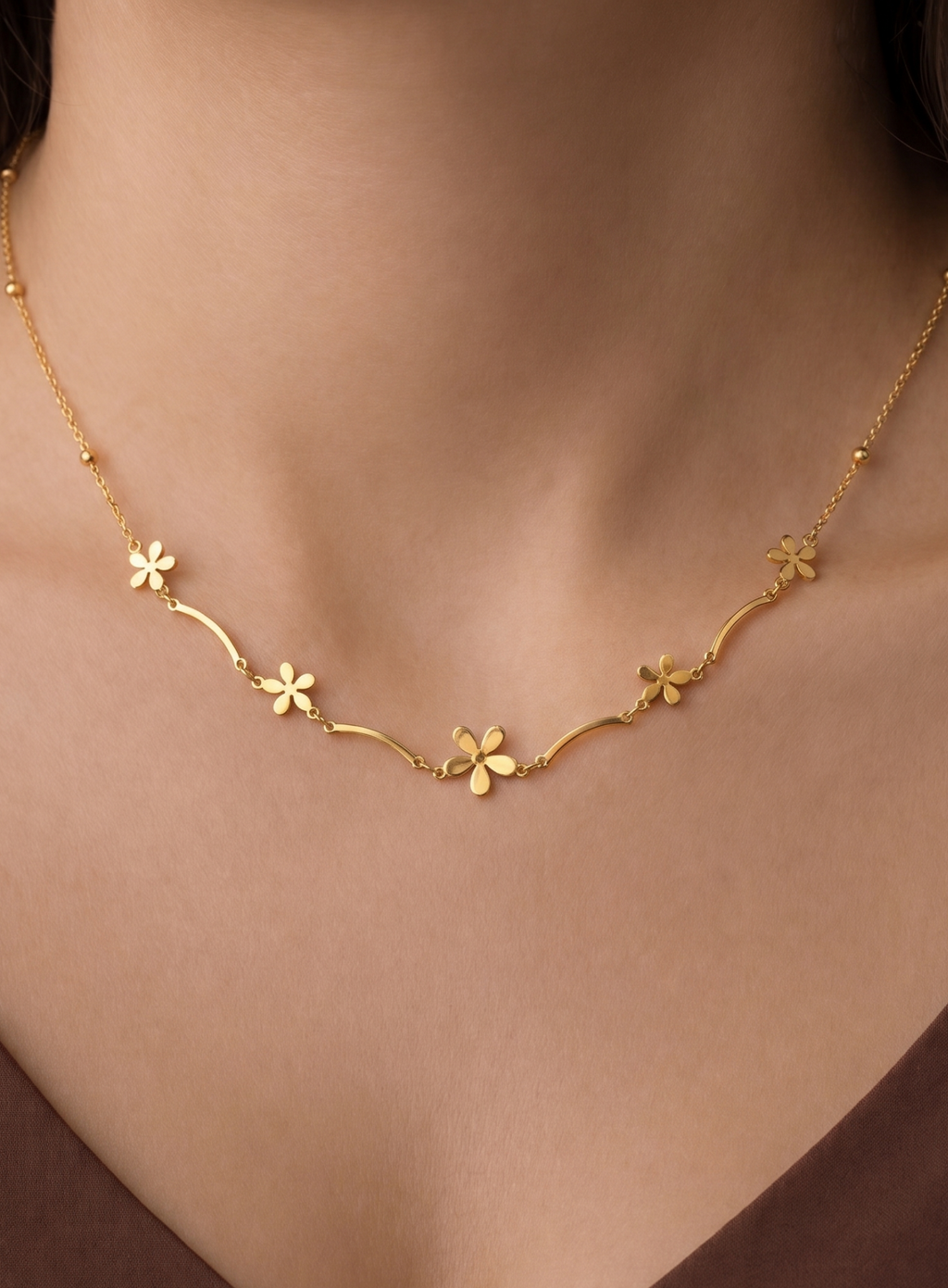 Minimal Floral Vine Necklace