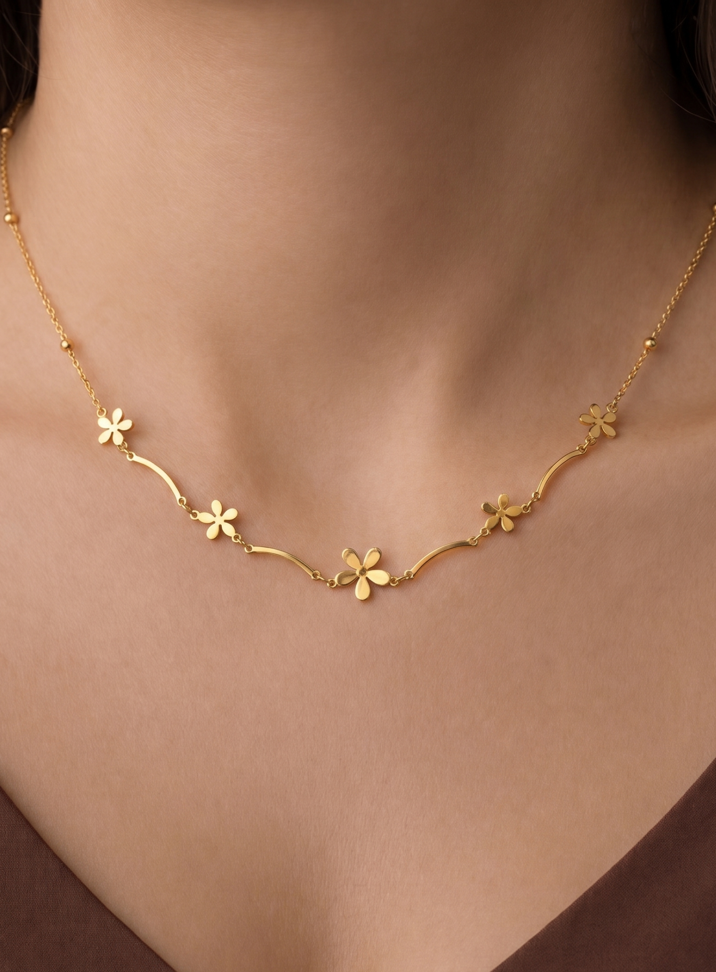 Minimal Floral Vine Necklace