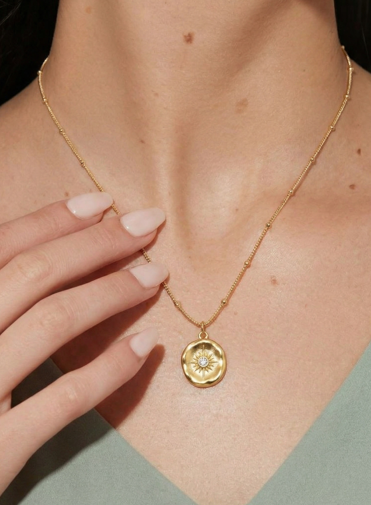 Sunburst Medallion Pendant Necklace