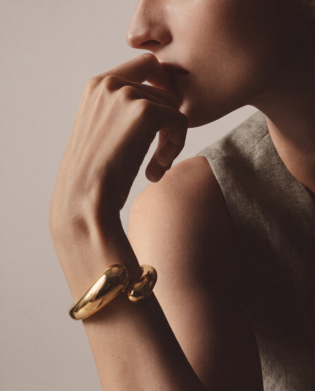 Sleek Gold Open Cuff Bracelet