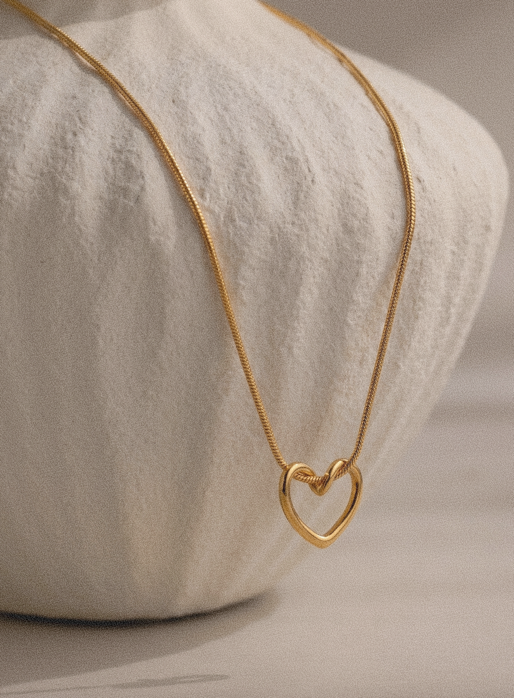Open Heart Knot Pendant Necklace