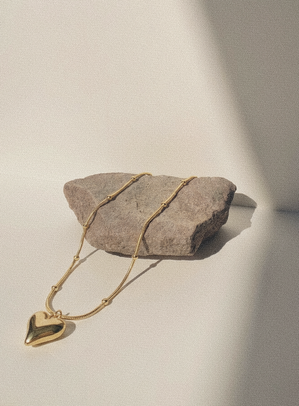 Sculpted Heart Pendant Necklace