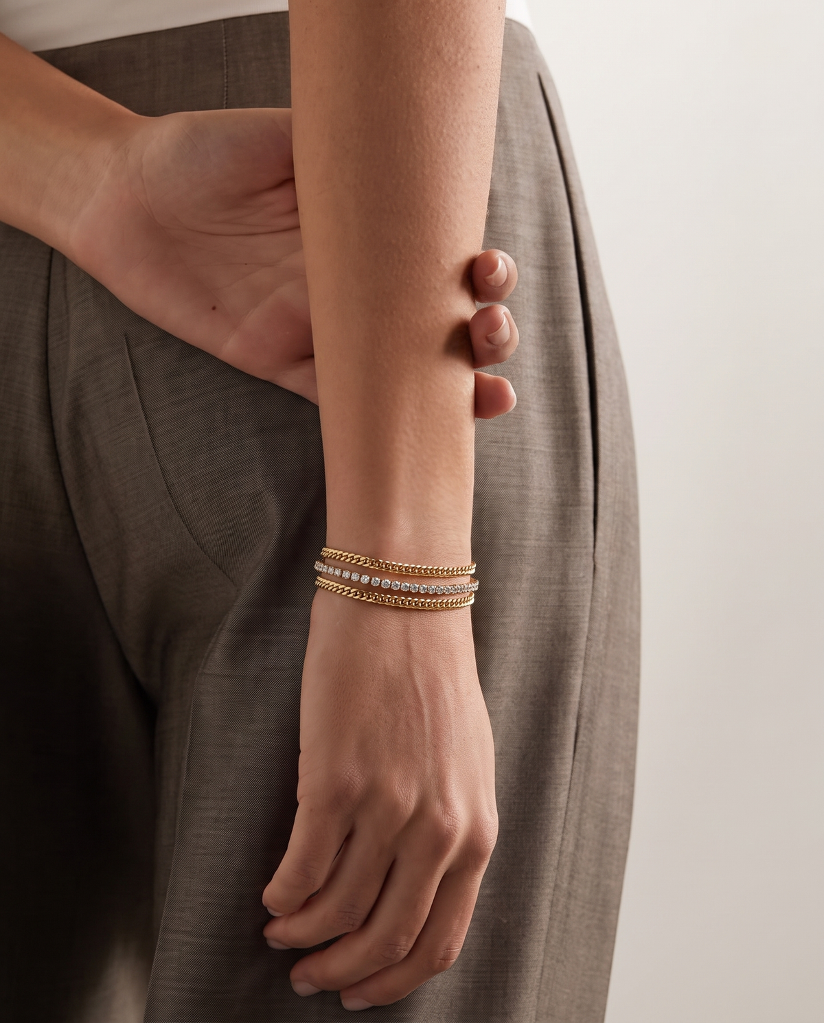 Crystal Curb Chain Bracelet