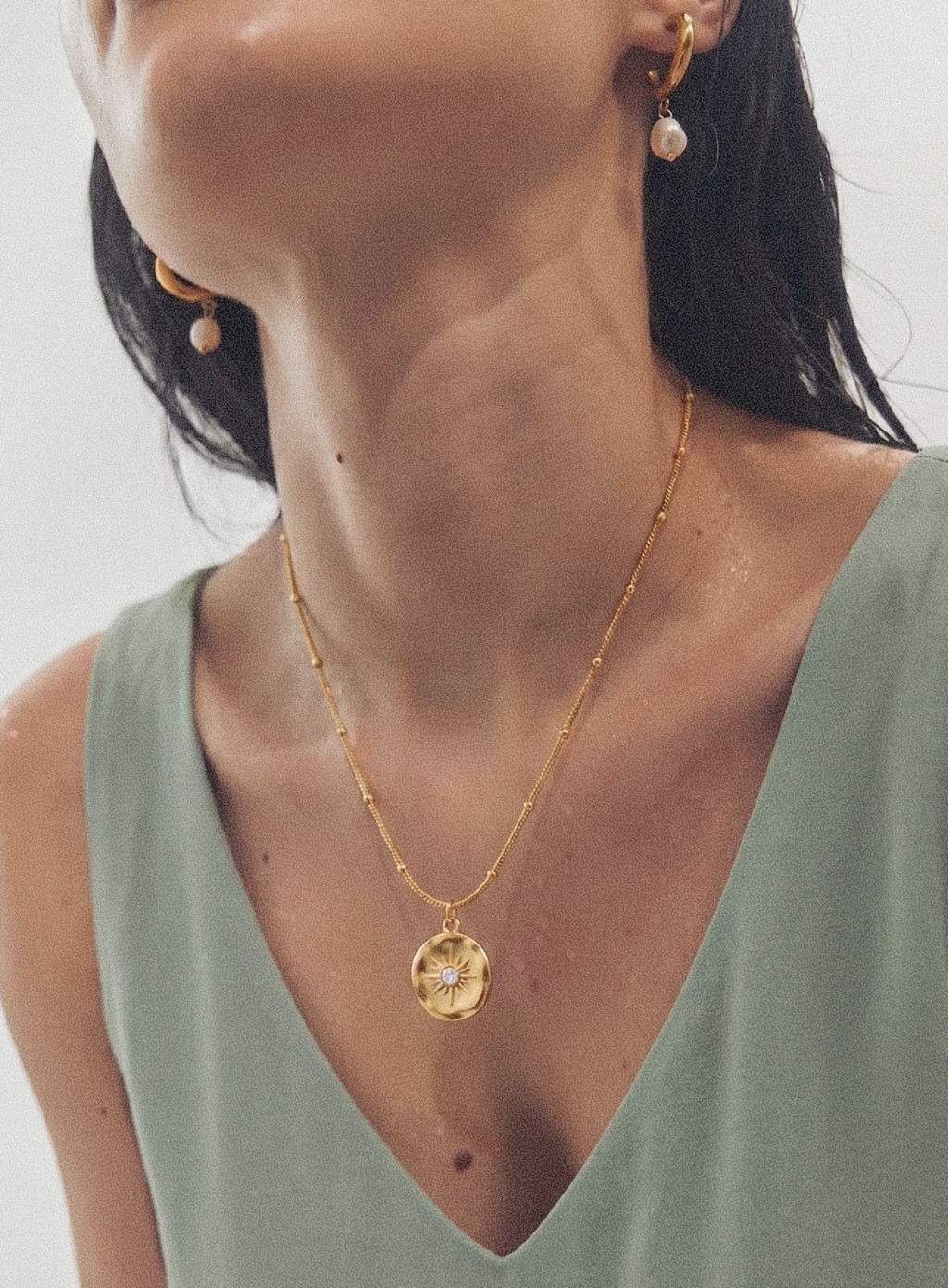 Sunburst Medallion Pendant Necklace