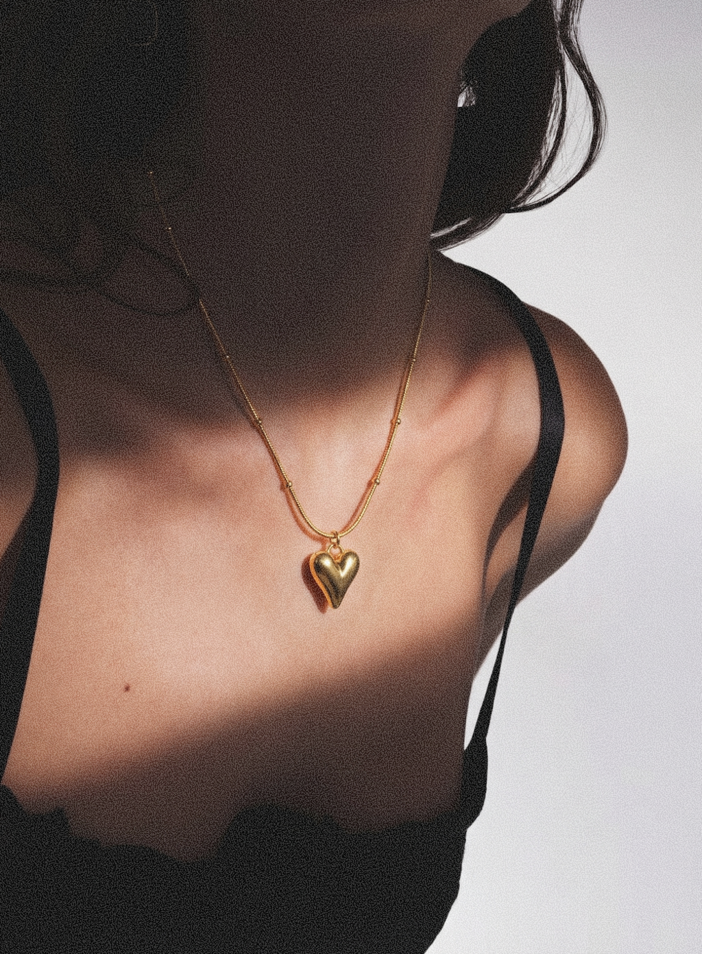 Sculpted Heart Pendant Necklace