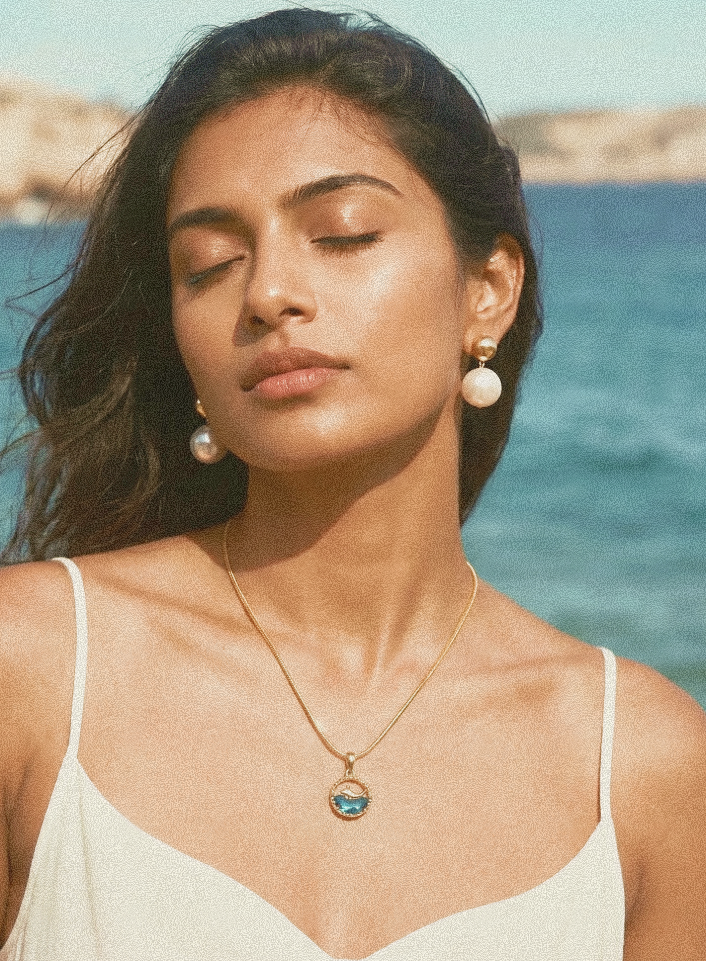 Ocean Wave Medallion Pendant