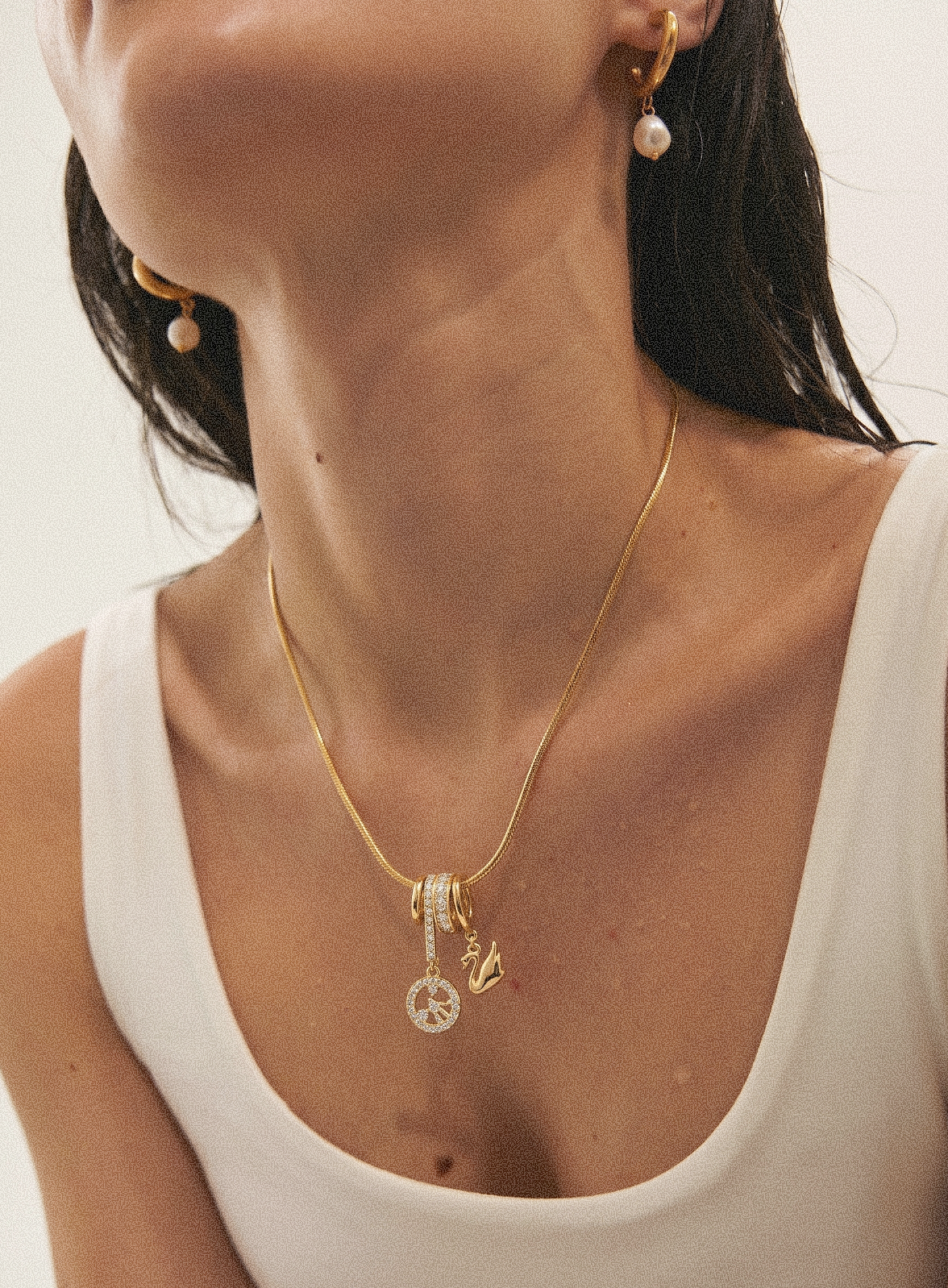 Charm Cluster Pendant Necklace