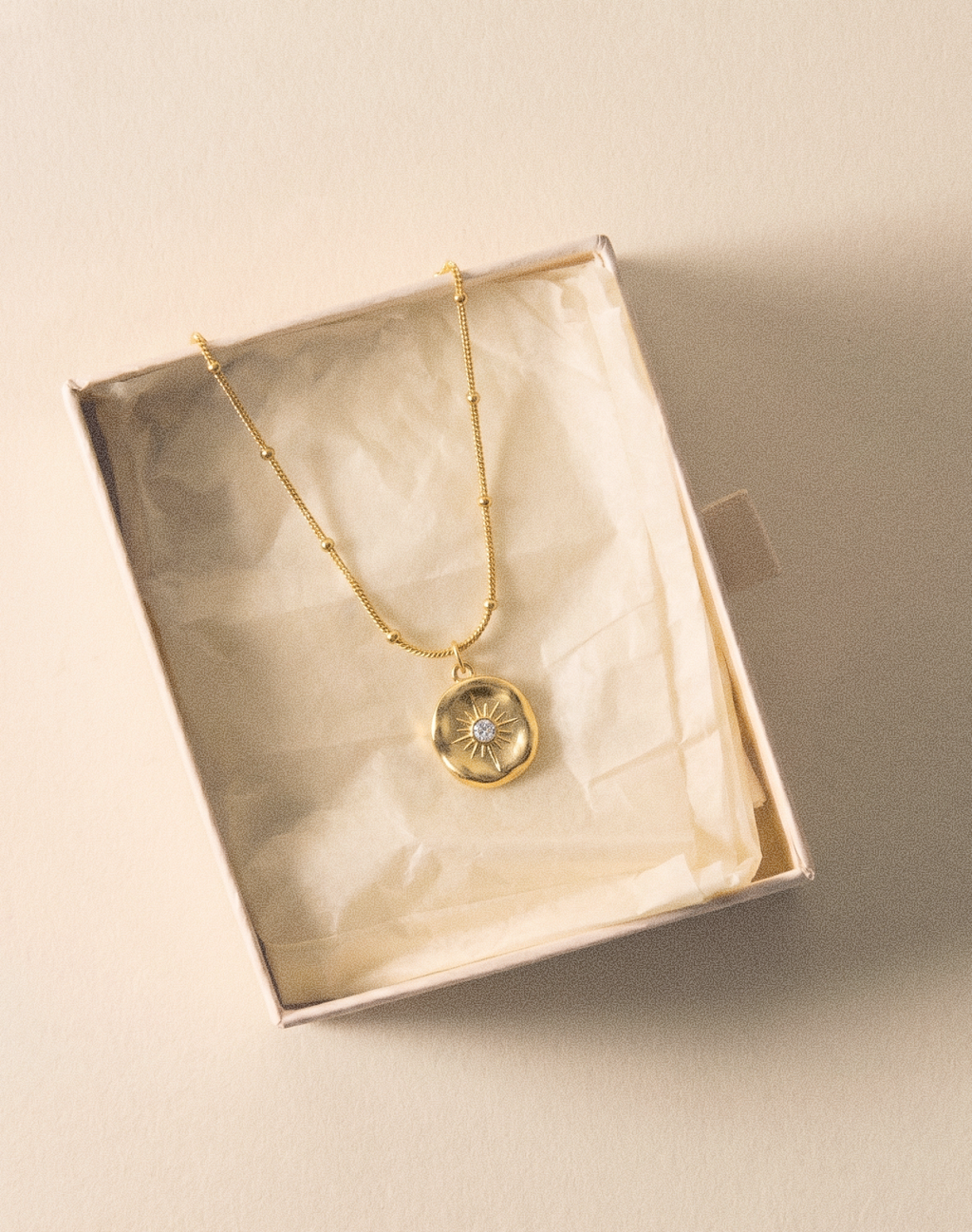 Sunburst Medallion Pendant Necklace