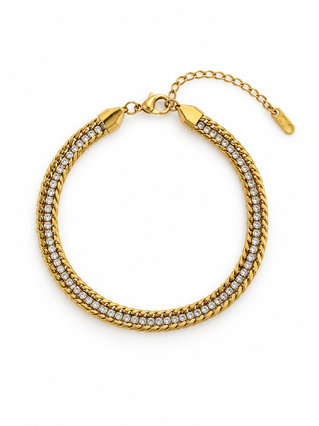 Crystal Curb Chain Bracelet