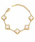 Minimal Clover Motif Gold Bracelet