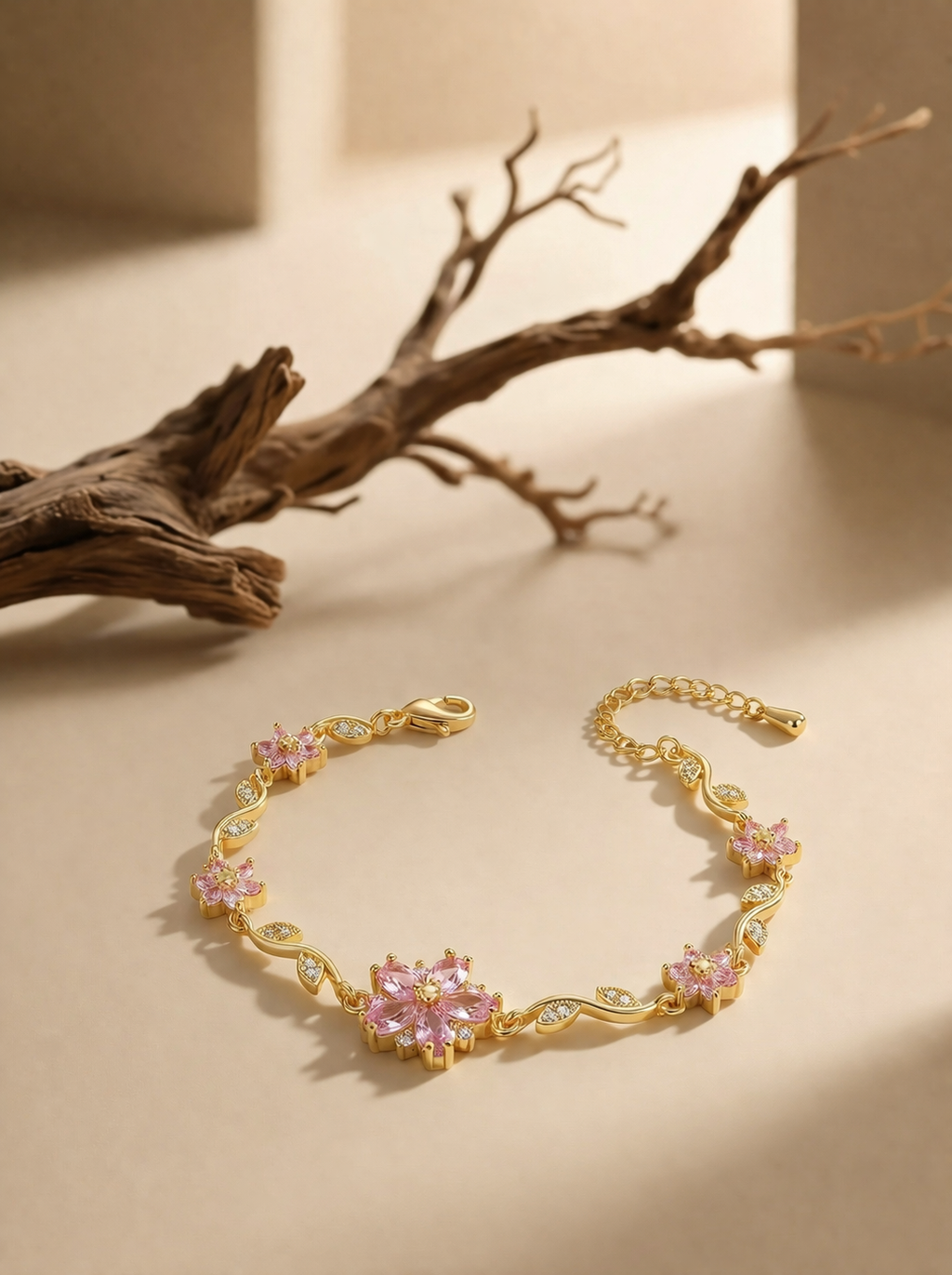 Blush Bloom Floral Tulip Bracelet
