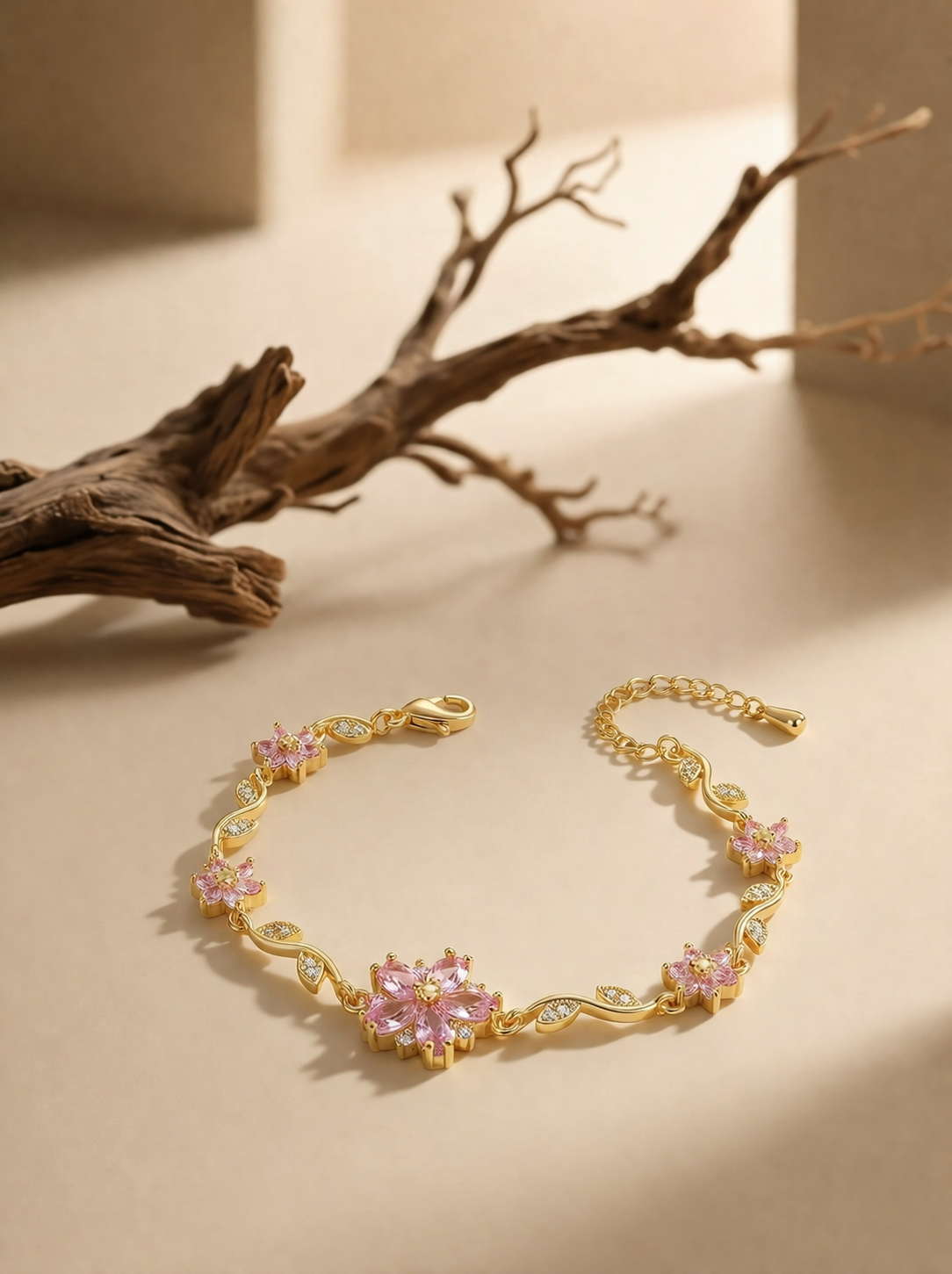 Blush Bloom Floral Tulip Bracelet