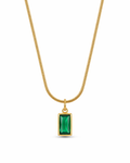 Emerald Cut Pendant Necklace