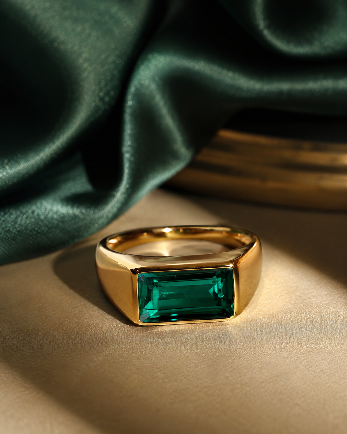 Verdelle Emerald Signet Ring
