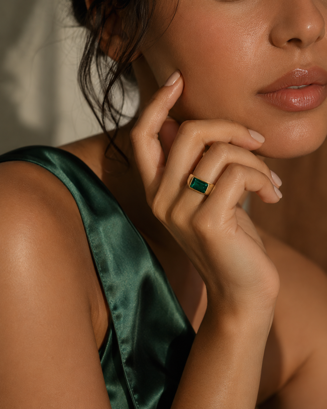 Verdelle Emerald Signet Ring