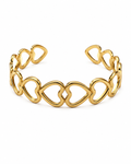 Open Heart Link Statement Bangle