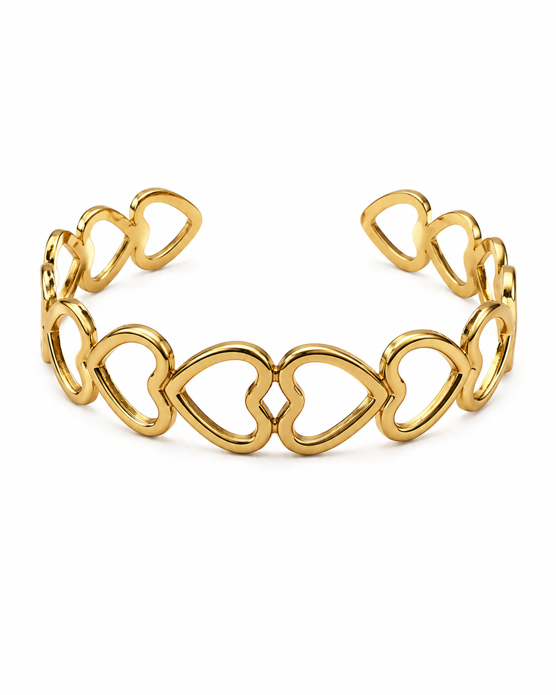 Open Heart Link Statement Bangle