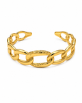 Sculpted Link Statement Cuff Bracelet