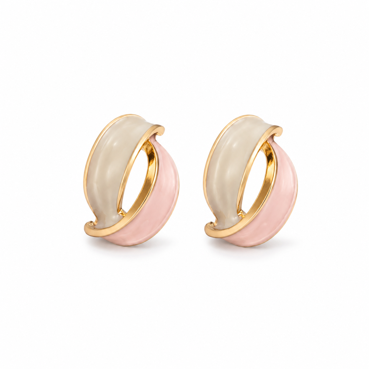 Pastel Enamel Hoop Earrings