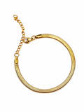 Sleek Herringbone Gold Chain Bracelet
