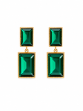 Emerald Cut Drop Earrings