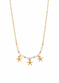 Pearl Starfish Charm Necklace