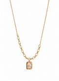 Floral Crystal Charm Necklace