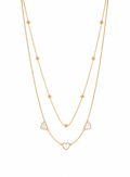 Layered Heart Charm Necklace