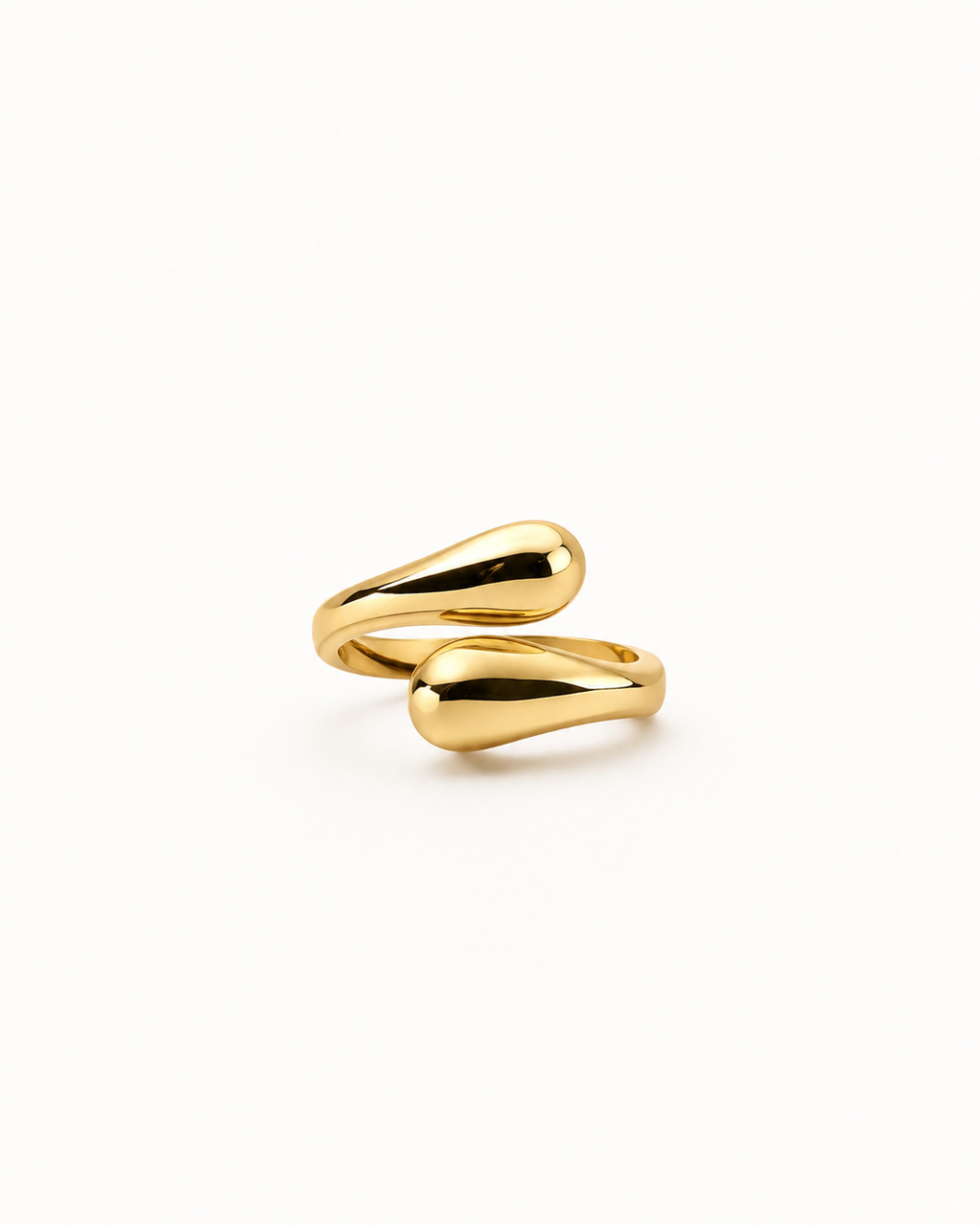 Chunky Gold Teardrop Ring