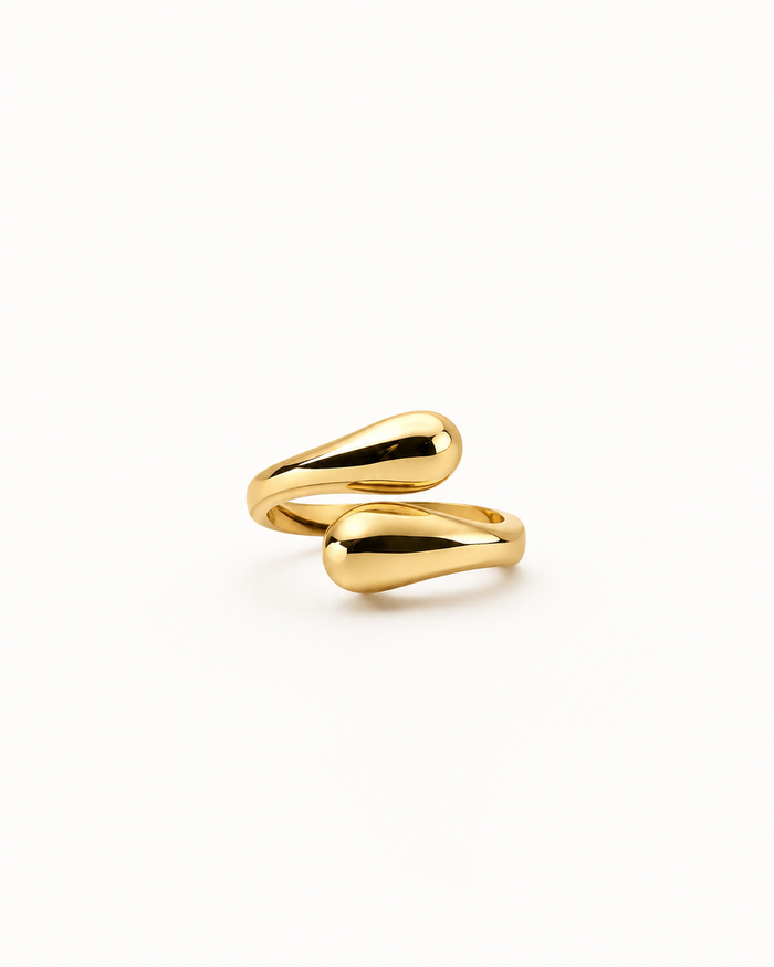Chunky Gold Teardrop Ring