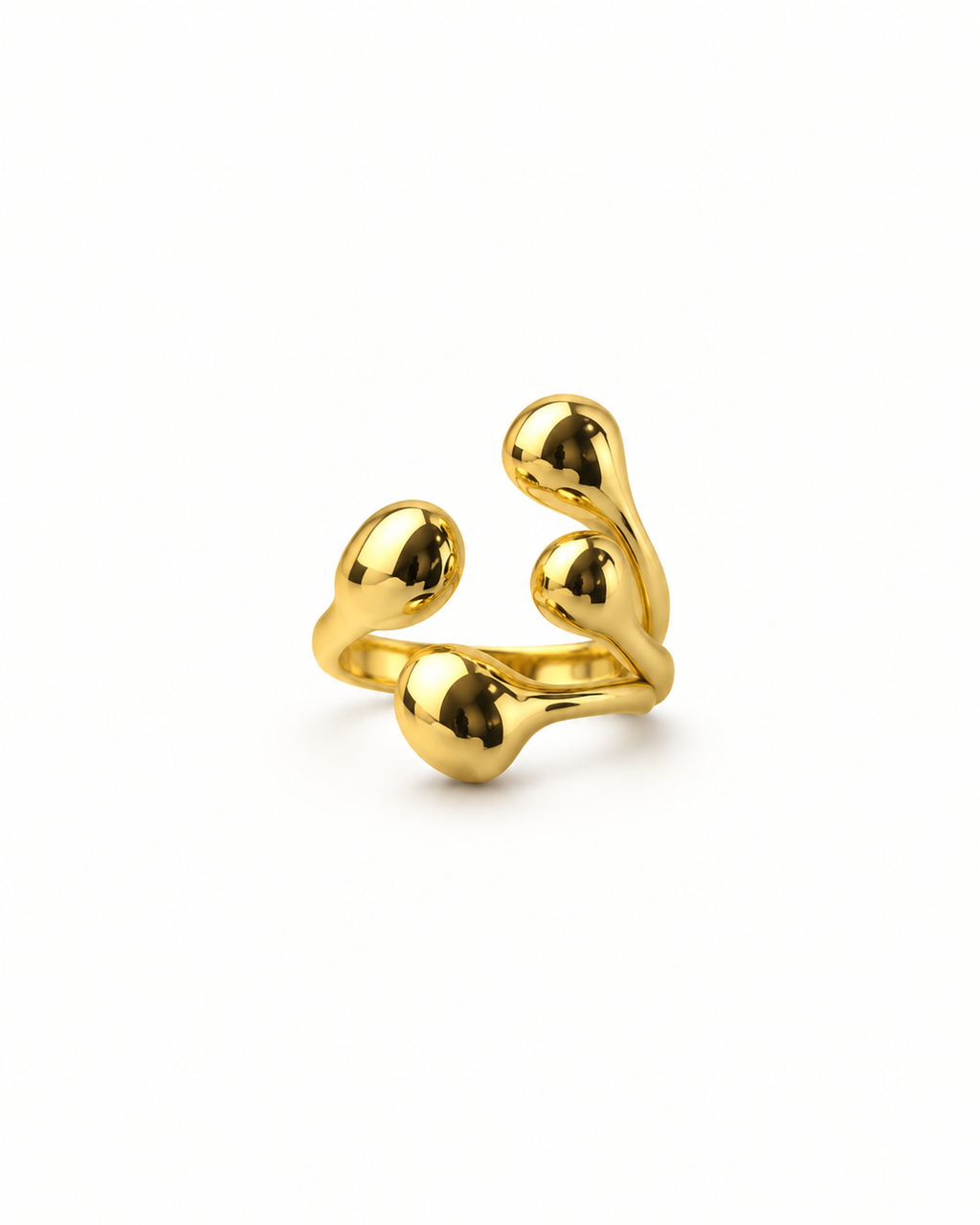 Modern Abstract Gold Ring