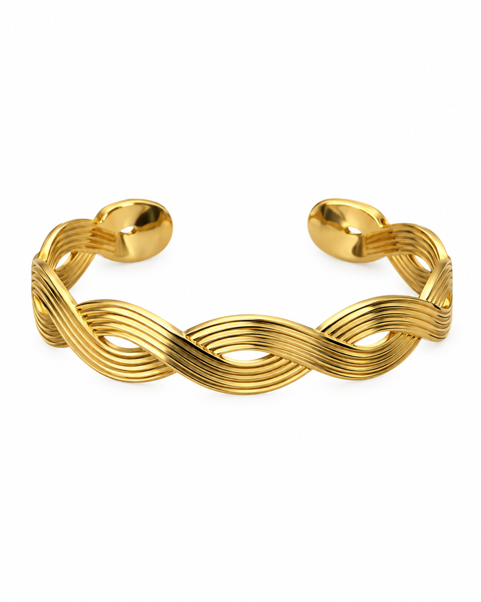 Twisted Gold Cuff Bracelet