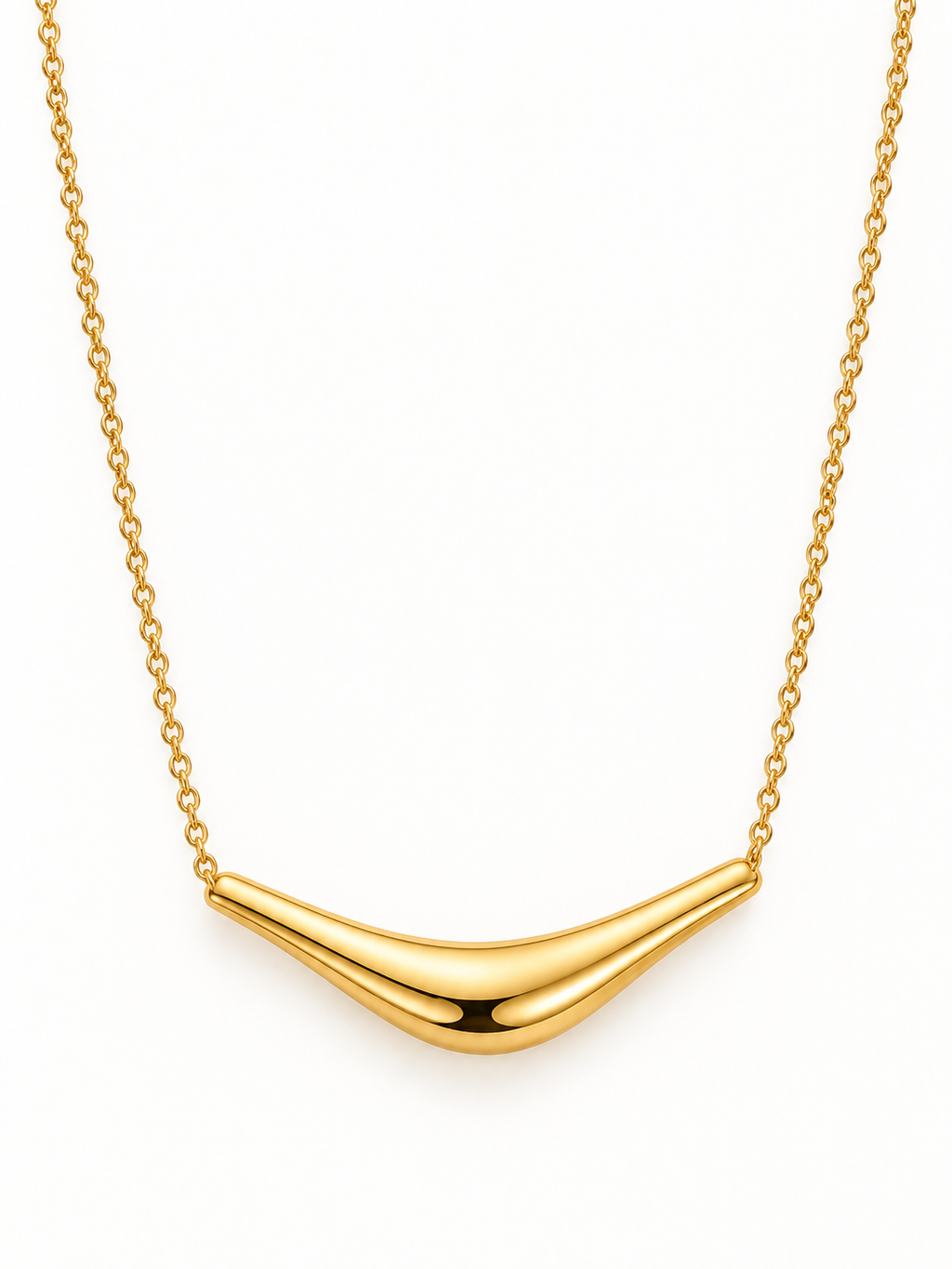 Classic Curved Bar Necklace