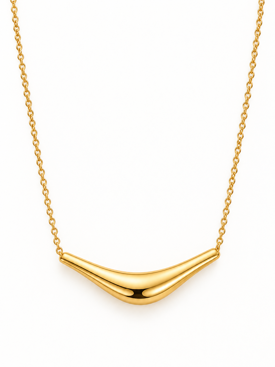 Classic Curved Bar Necklace