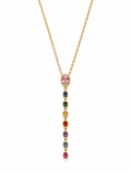 Aurelia Multicolor Gemstone Drop Necklace