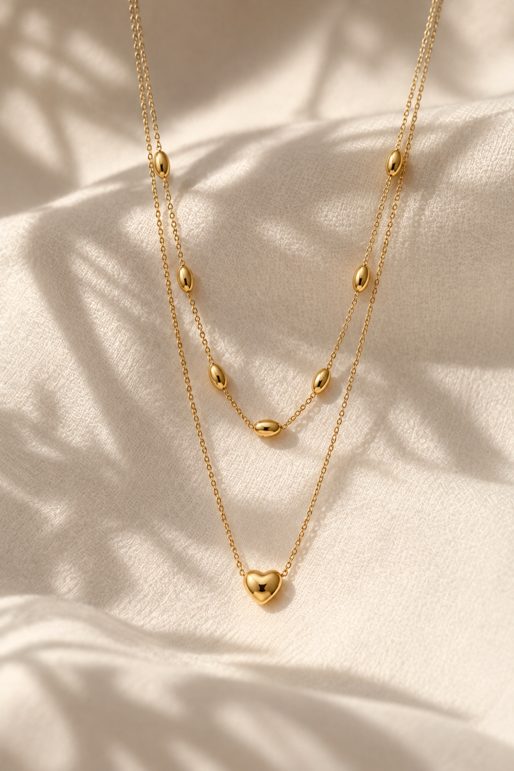 Classic Double Layer Heart Necklace