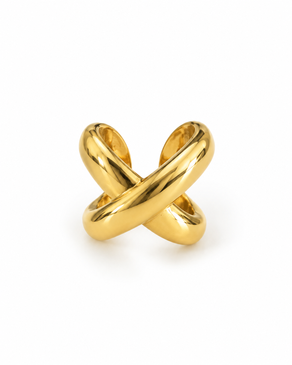 Gold Crossover Ring