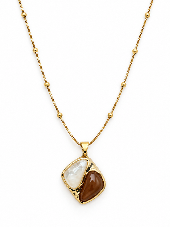 Sienna Beaded Pendant Necklace