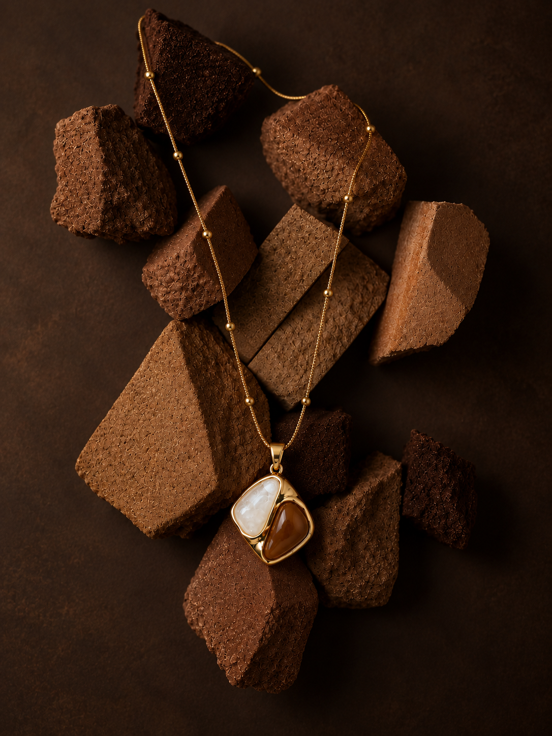 Sienna Beaded Pendant Necklace