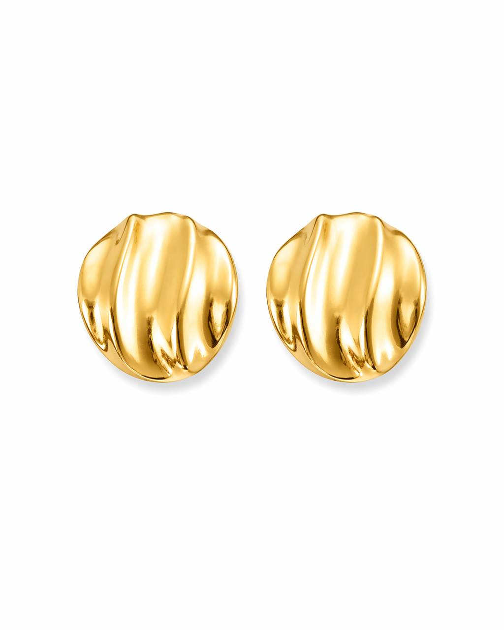 Minimal Dome Gold Stud Earrings
