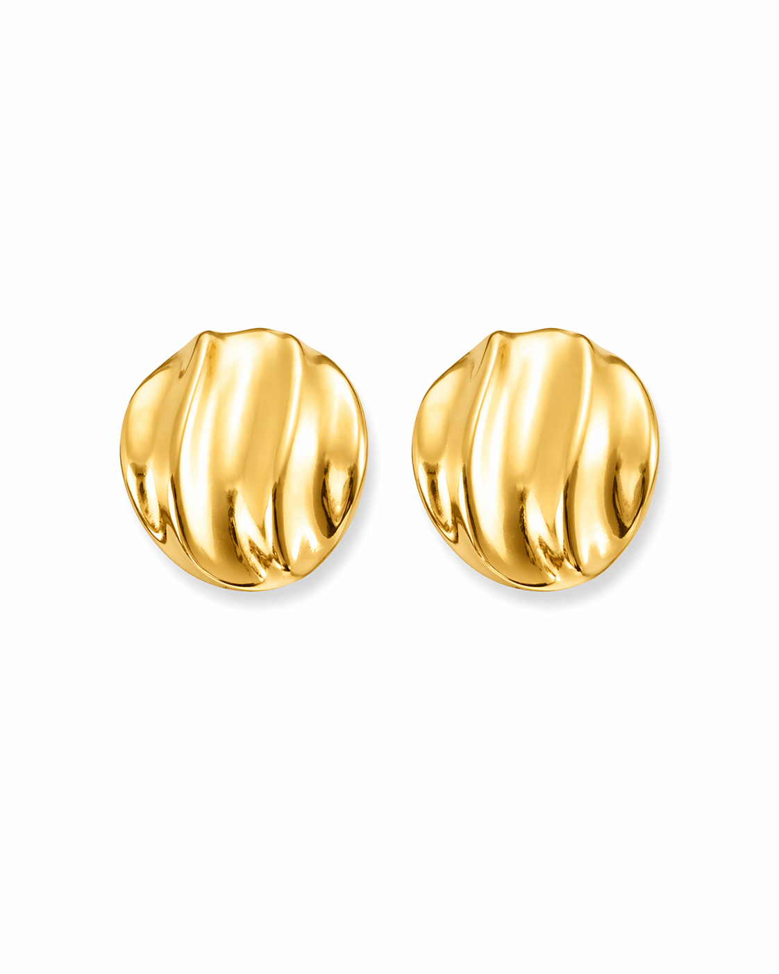 Minimal Dome Gold Stud Earrings
