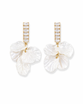 Modern Pearl Petal Statement Drop Earrings