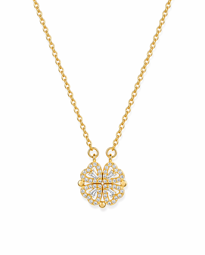 Clover Crystal Pendant Necklace