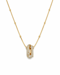 Crystal Link Pendant Necklace